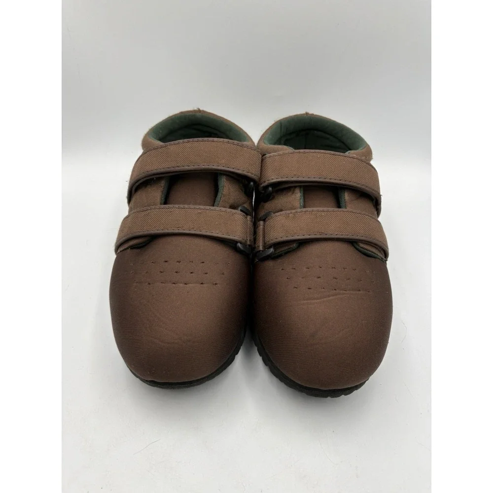 Pedors Ref Brown Canvas Hook & Loop Strap Sneaker Men's US 10 Women's US 12
